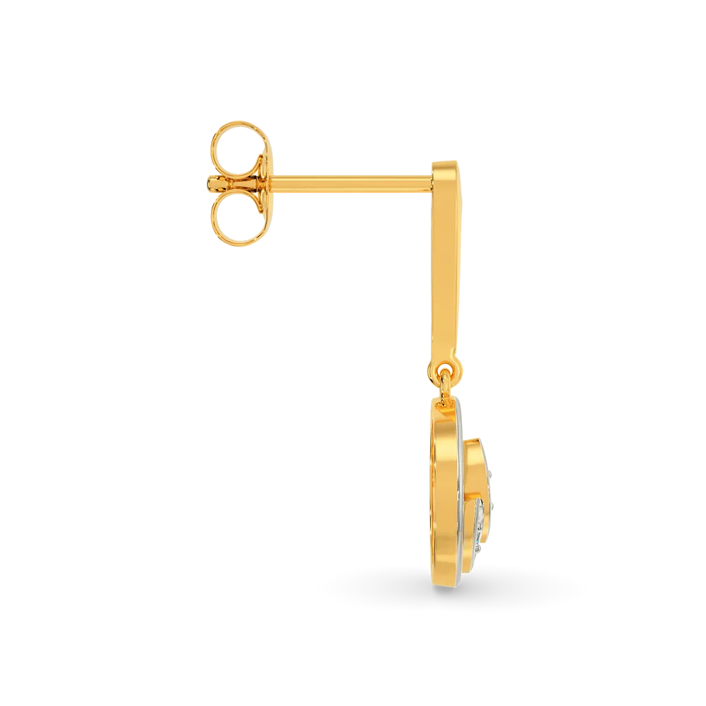 Floral Diamond Drop Earring
