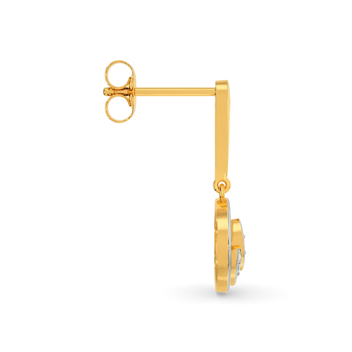 Floral Diamond Drop Earring