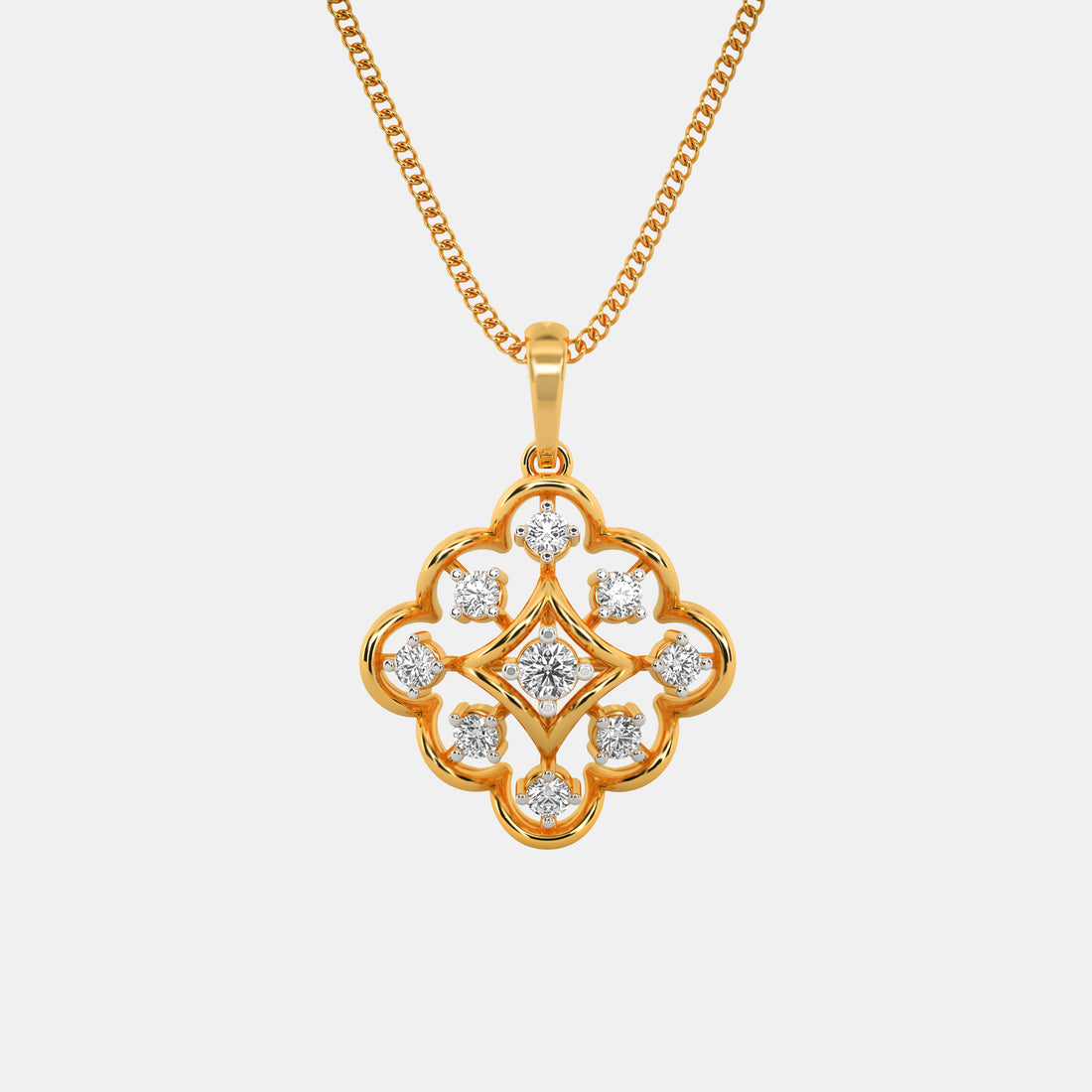 Gulmohar Diamond Charm Pendant