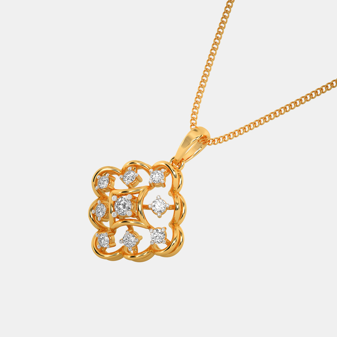 Gulmohar Diamond Charm Pendant