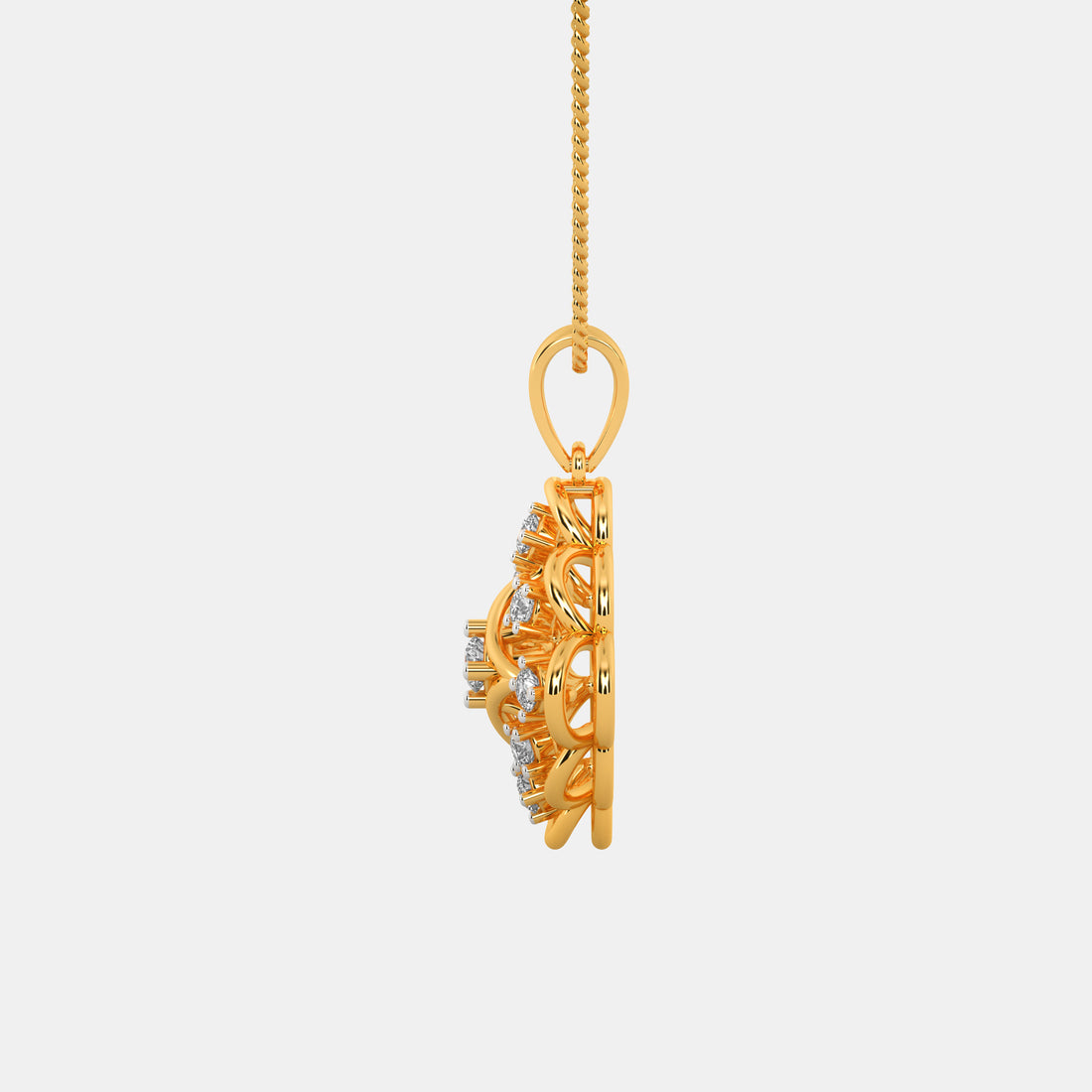 Gulmohar Diamond Charm Pendant