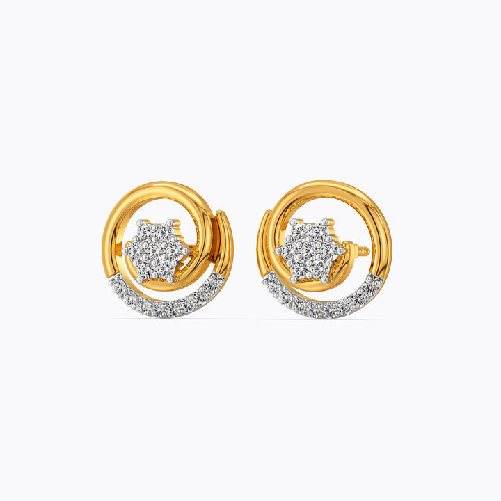 Spi-o-round Diamond Stud Earrings