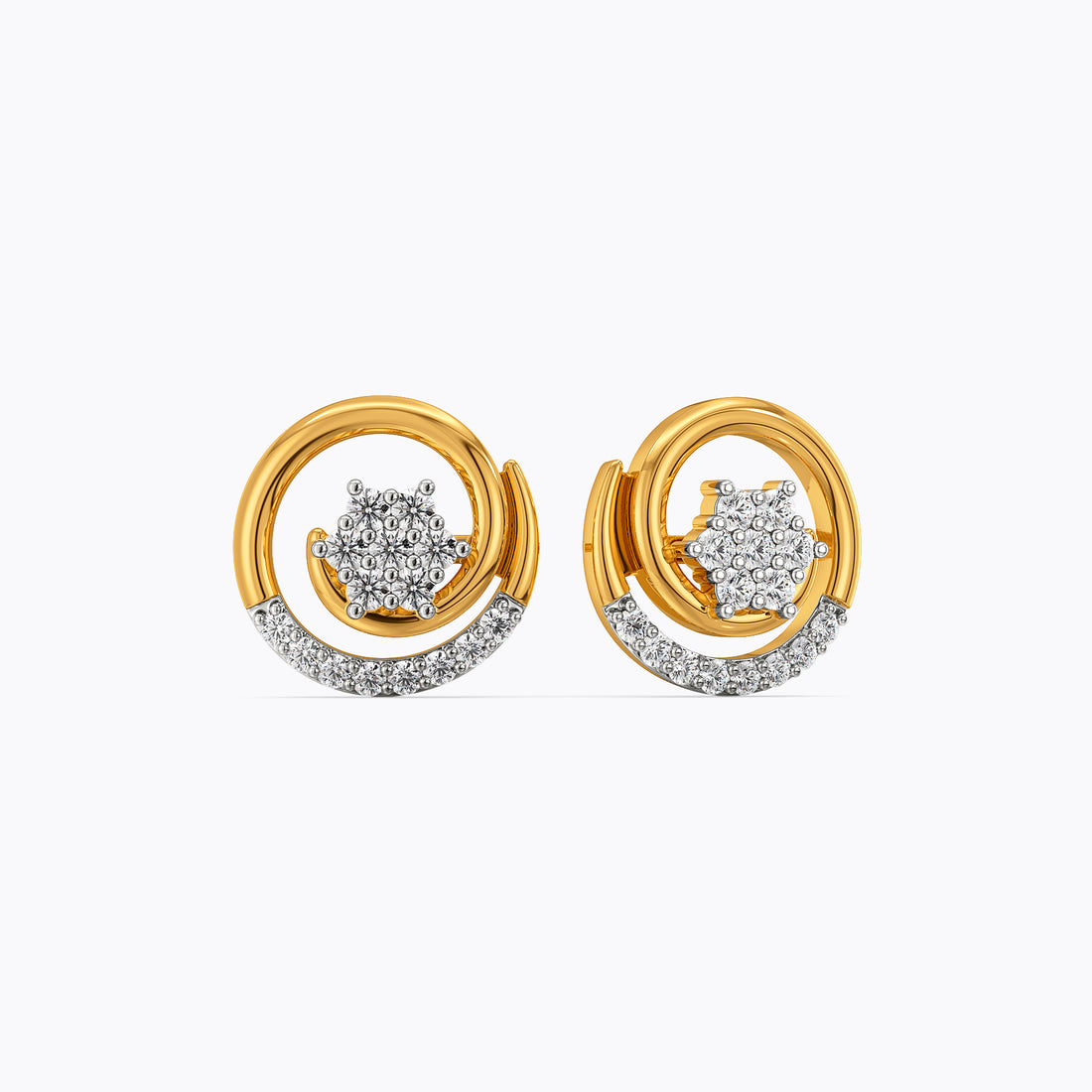 Spi-o-round Diamond Stud Earrings