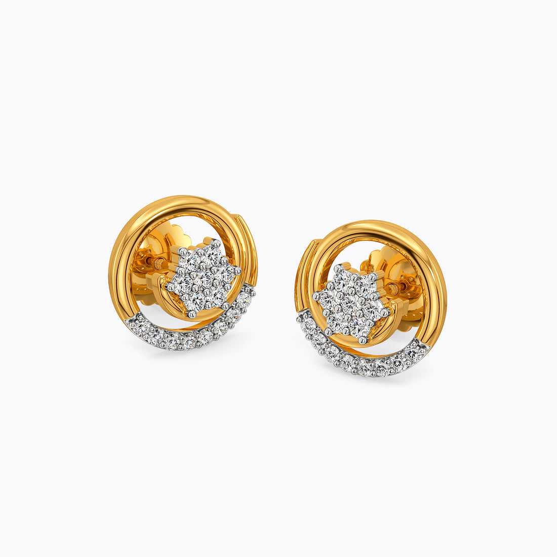 Spi-o-round Diamond Stud Earrings
