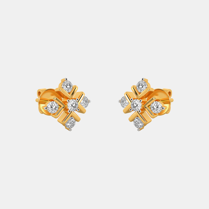 Tiara Diamond Stud Earrings